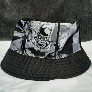 Batman Bucket Hat Youth Black Gray Licensed